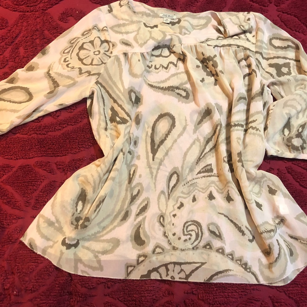 Lucky Brand peasant blouse size 1X